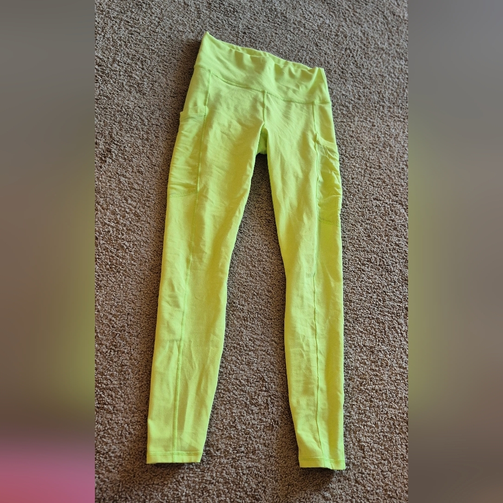 Womens Neon Green Workout Leggings